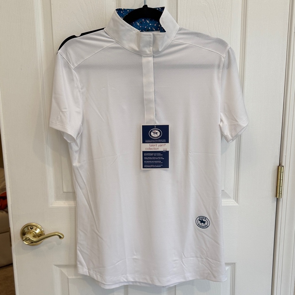 Essex Classics TALENT YARN Wine Themed Short Sleeve Show Shirt